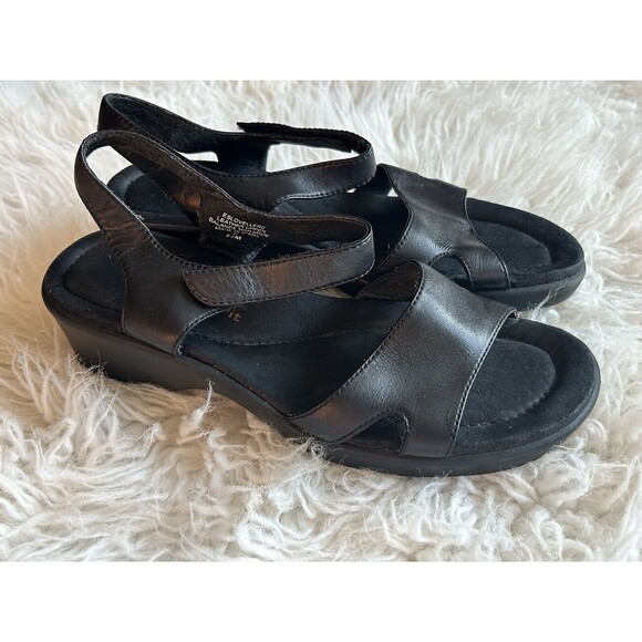 EASYSPIRIT WOMEN’S SIZE 6.5 BLACK SANDALS SUMMER CASUAL - Picture 2 of 9